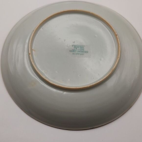 Antique Hand Painted Nippon Saucers Set of 6 - Picture 5 of 8